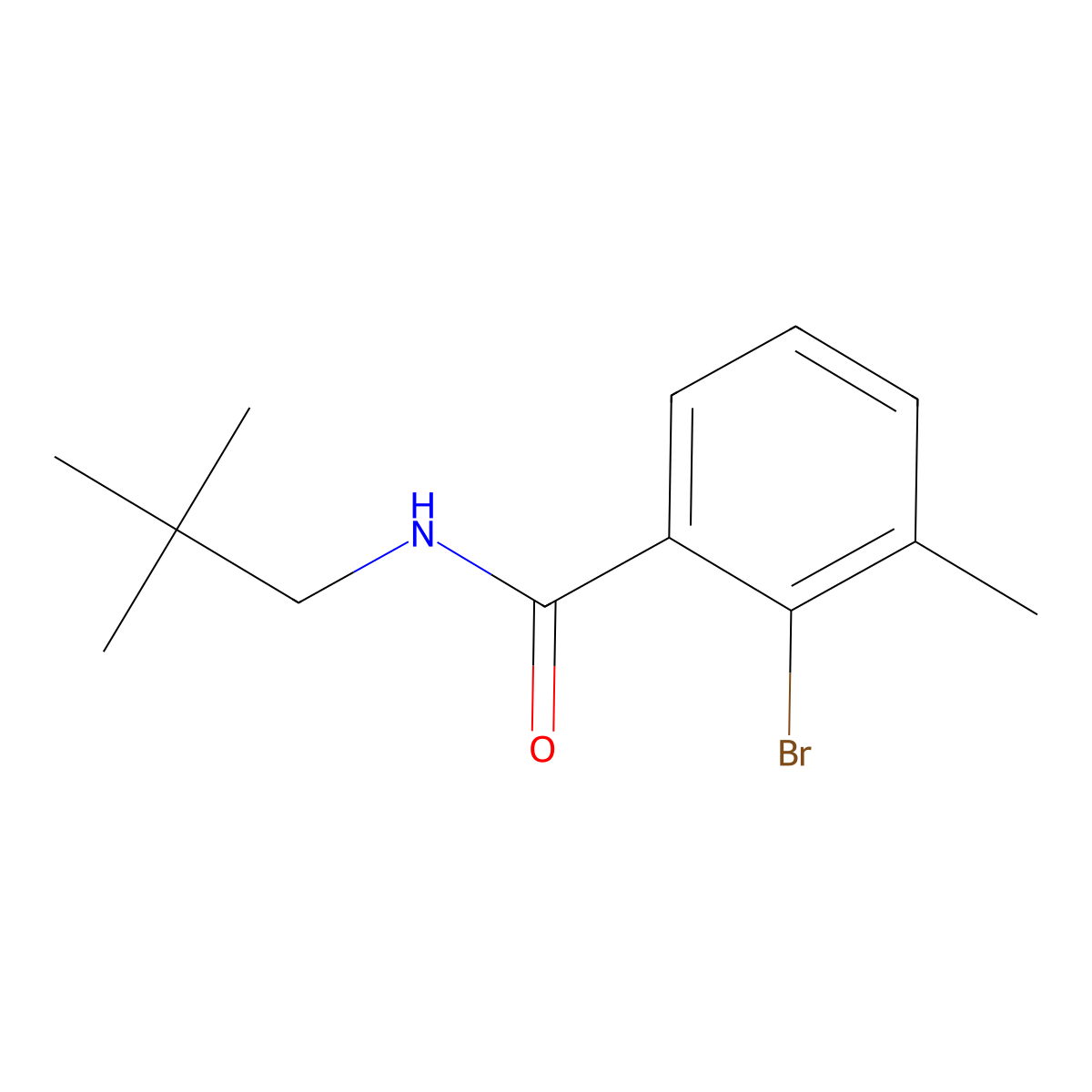 2-Bromo-3-methyl-N-neopentylbenzamide molecular structure, CAS 1319197-17-5