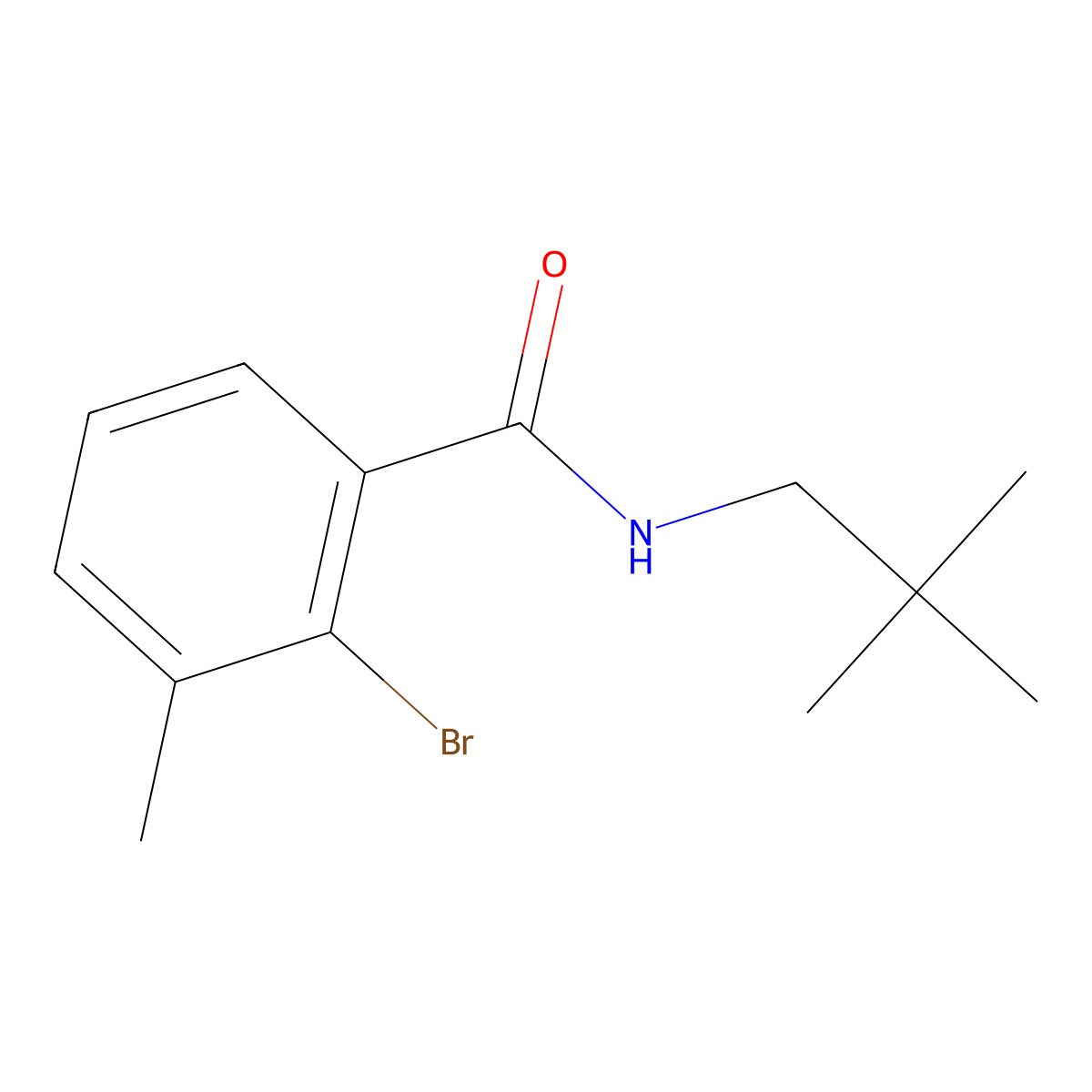 2-Bromo-3-methyl-N-neopentylbenzamide molecular structure, CAS 1319197-17-5