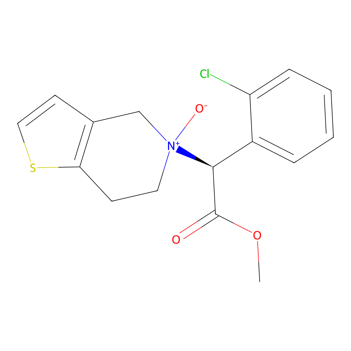 5-((S)-1-(2-Chlorophenyl)-2-methoxy-2-oxoethyl)-4,5,6,7-tetrahydrothieno[3,2-c]pyridine 5-oxide molecular structure, CAS 1319197-71-1