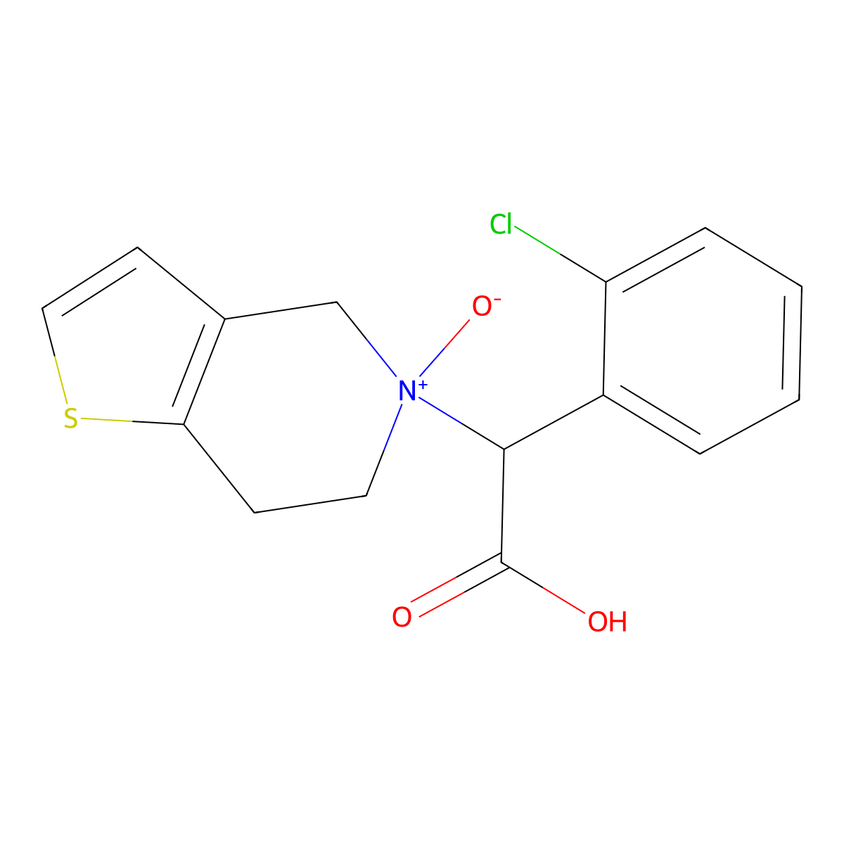 5-((S)-Carboxy(2-chlorophenyl)methyl)-4,5,6,7-tetrahydrothieno[3,2-c]pyridine 5-oxide molecular structure, CAS 1319197-73-3