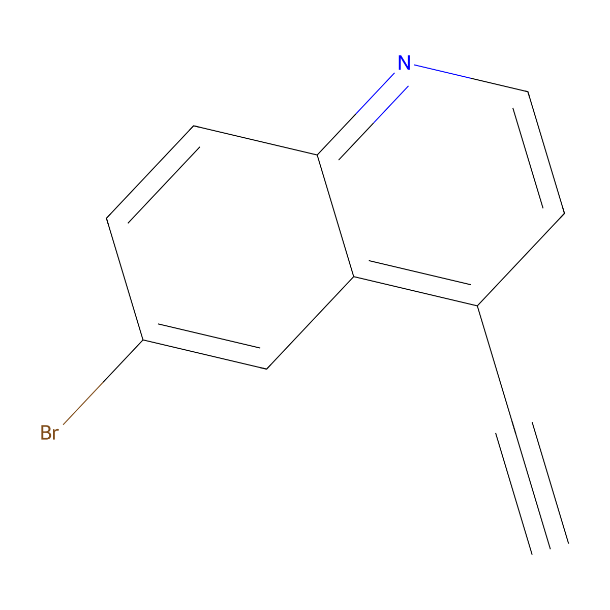 6-Bromo-4-ethynylquinoline molecular structure, CAS 1319205-85-0