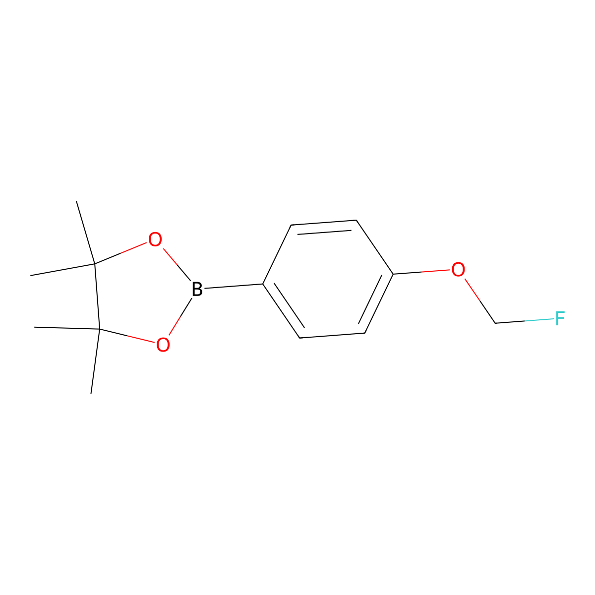 2-(4-(Fluoromethoxy)phenyl)-4,4,5,5-tetramethyl-1,3,2-dioxaborolane molecular structure, CAS 1319255-41-8