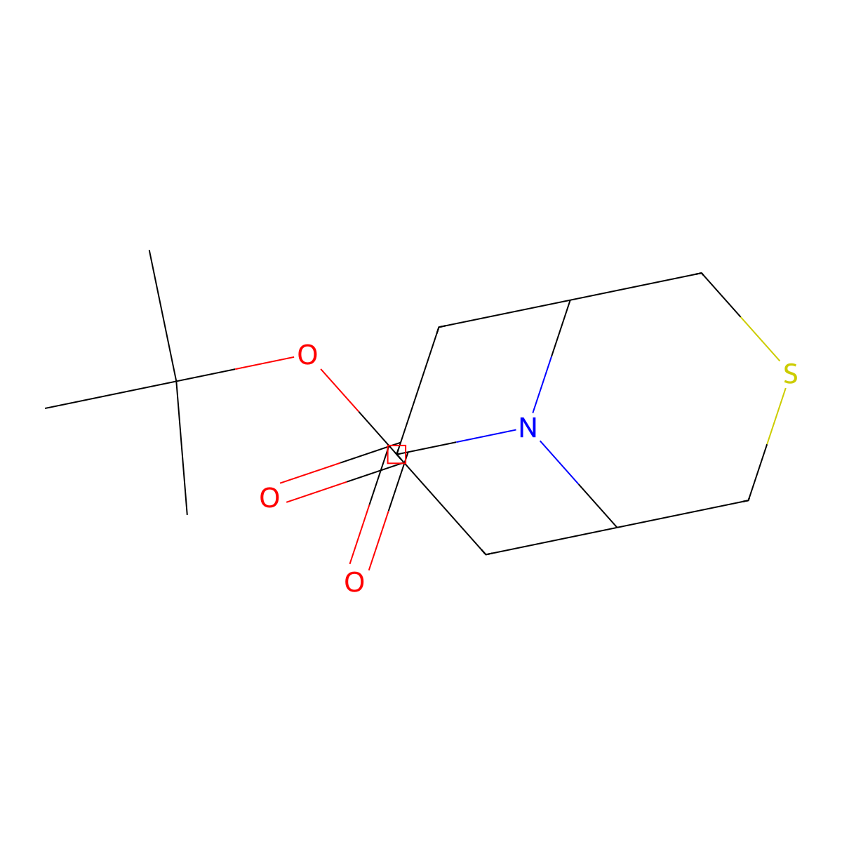 Tert-butyl 7-oxo-3-thia-9-azabicyclo[3.3.1]nonane-9-carboxylate molecular structure, CAS 1319257-00-5