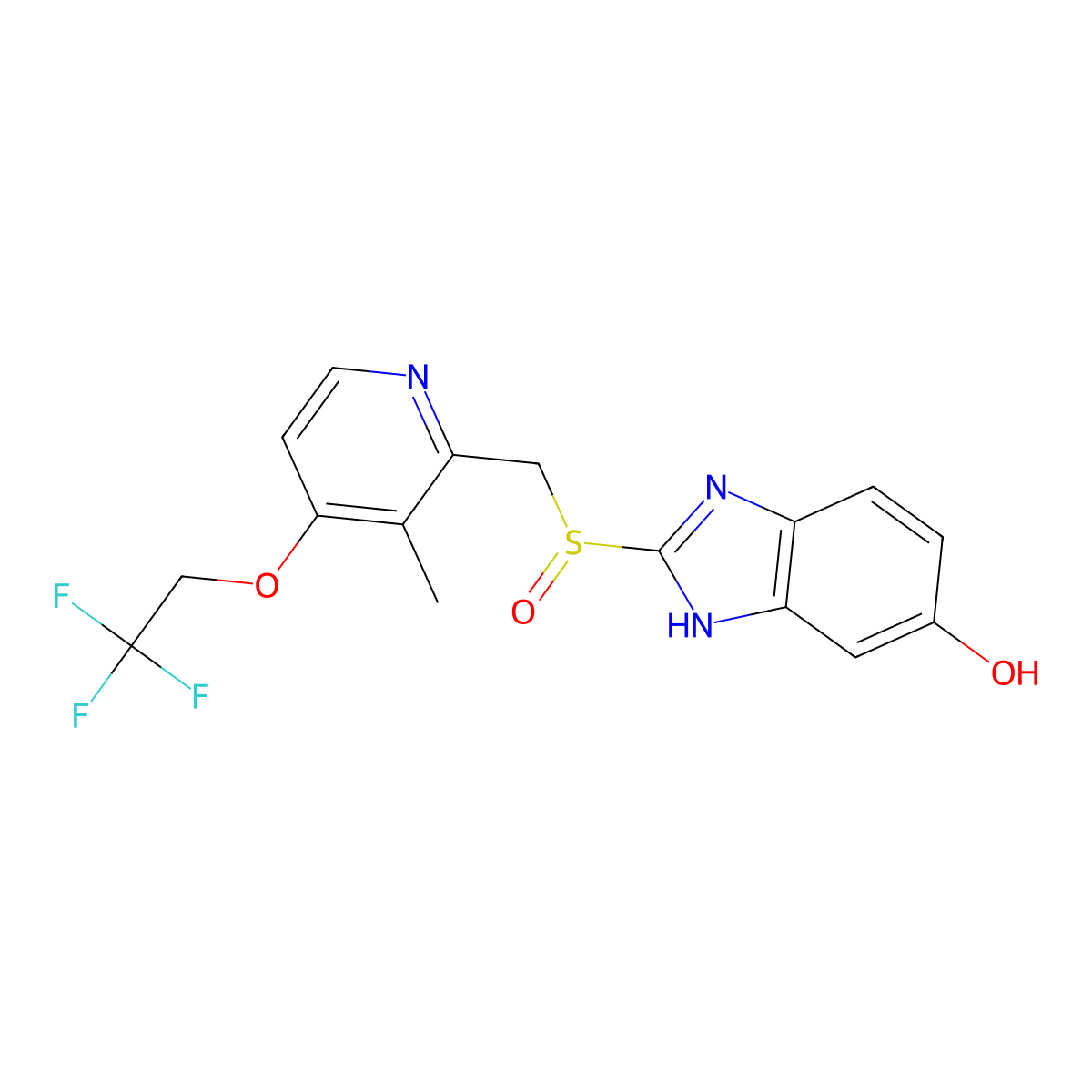 5-Hydroxylansoprazole molecular structure, CAS 131926-98-2