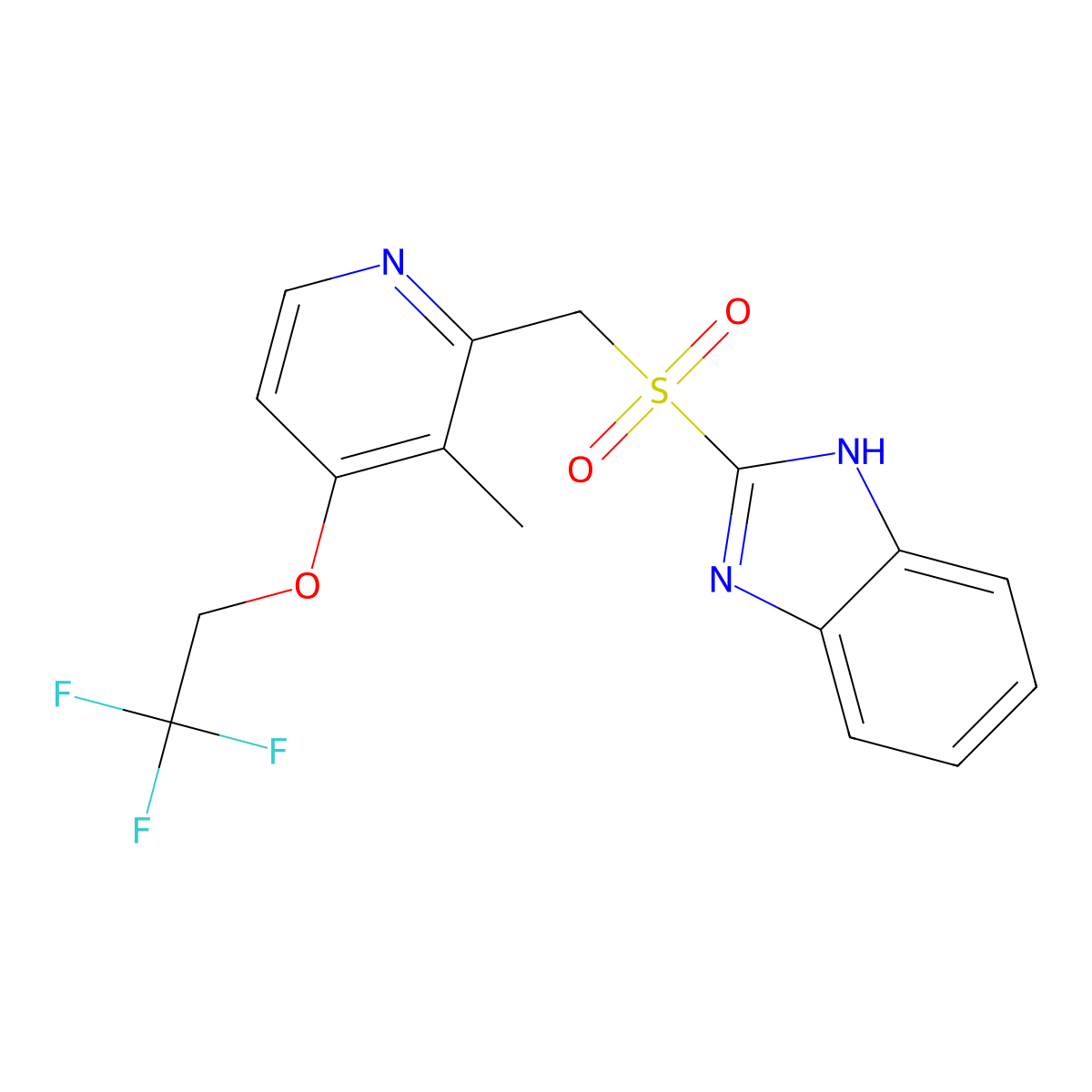 Lansoprazole Sulfone molecular structure, CAS 131926-99-3