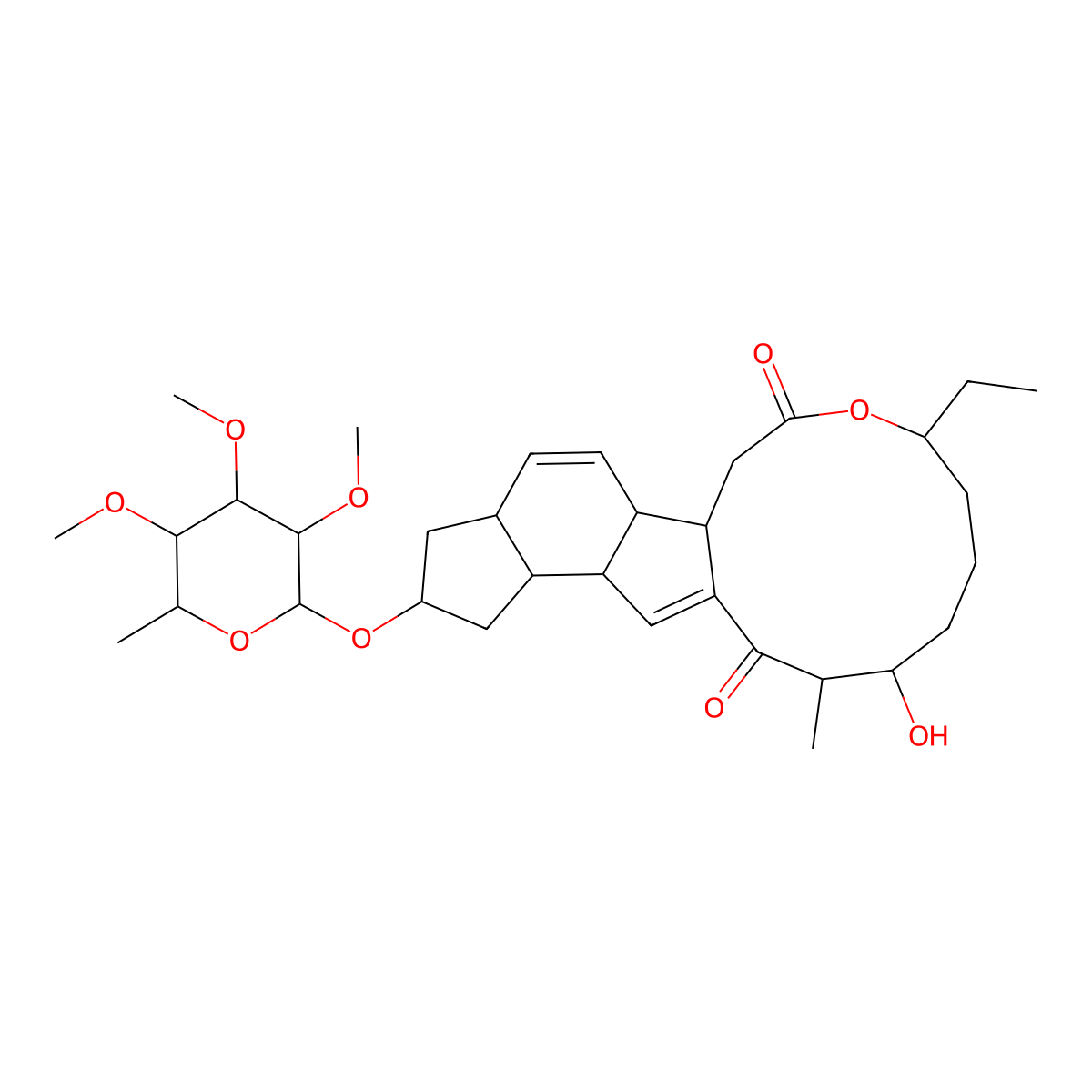 Spinosyn A 17-pseudoaglycone molecular structure, CAS 131929-68-5
