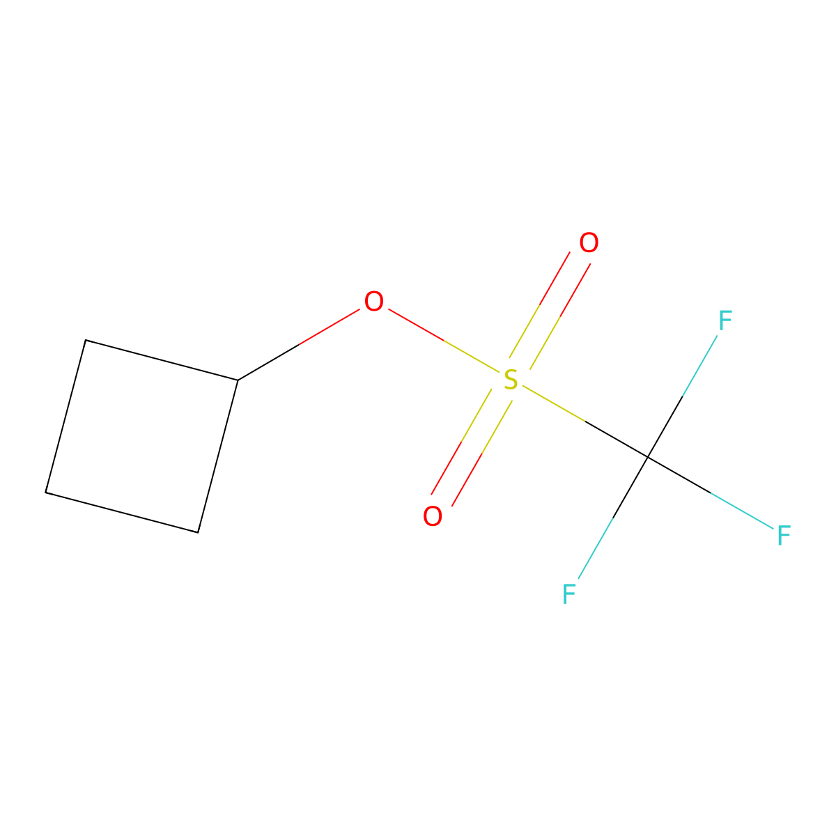 Cyclobutyl trifluoromethanesulfonate molecular structure, CAS 131929-88-9