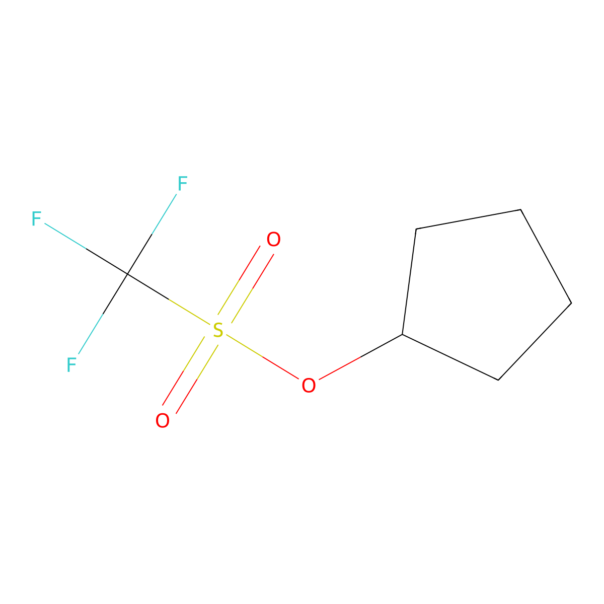 Cyclopentyl trifluoromethanesulfonate molecular structure, CAS 131929-89-0