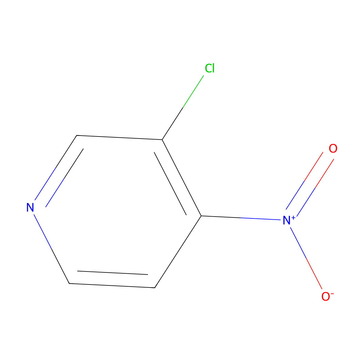 3-Chloro-4-nitropyridine molecular structure, CAS 13194-60-0