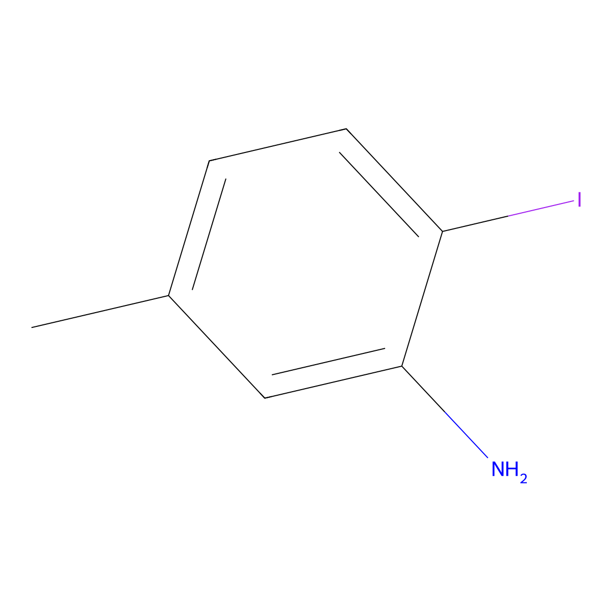 2-Iodo-5-methylaniline molecular structure, CAS 13194-69-9