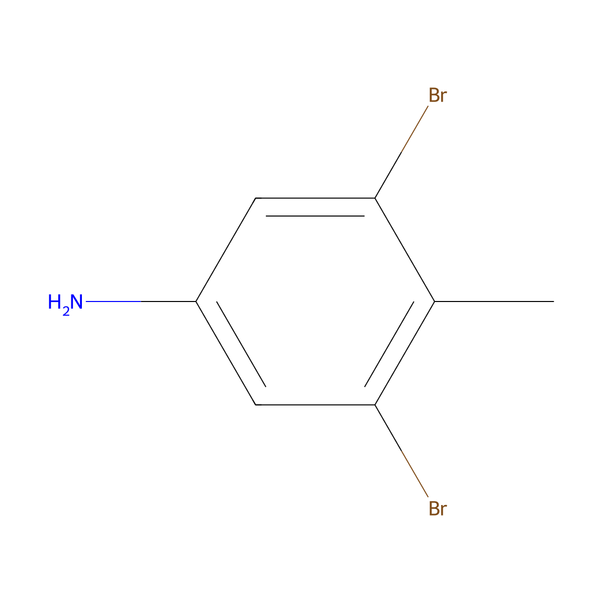 3,5-Dibromo-4-methylaniline molecular structure, CAS 13194-73-5