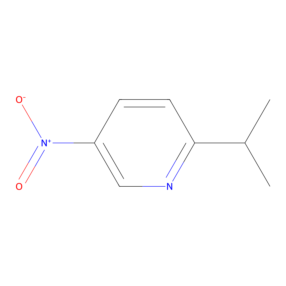 2-Isopropyl-5-nitropyridine molecular structure, CAS 131941-21-4