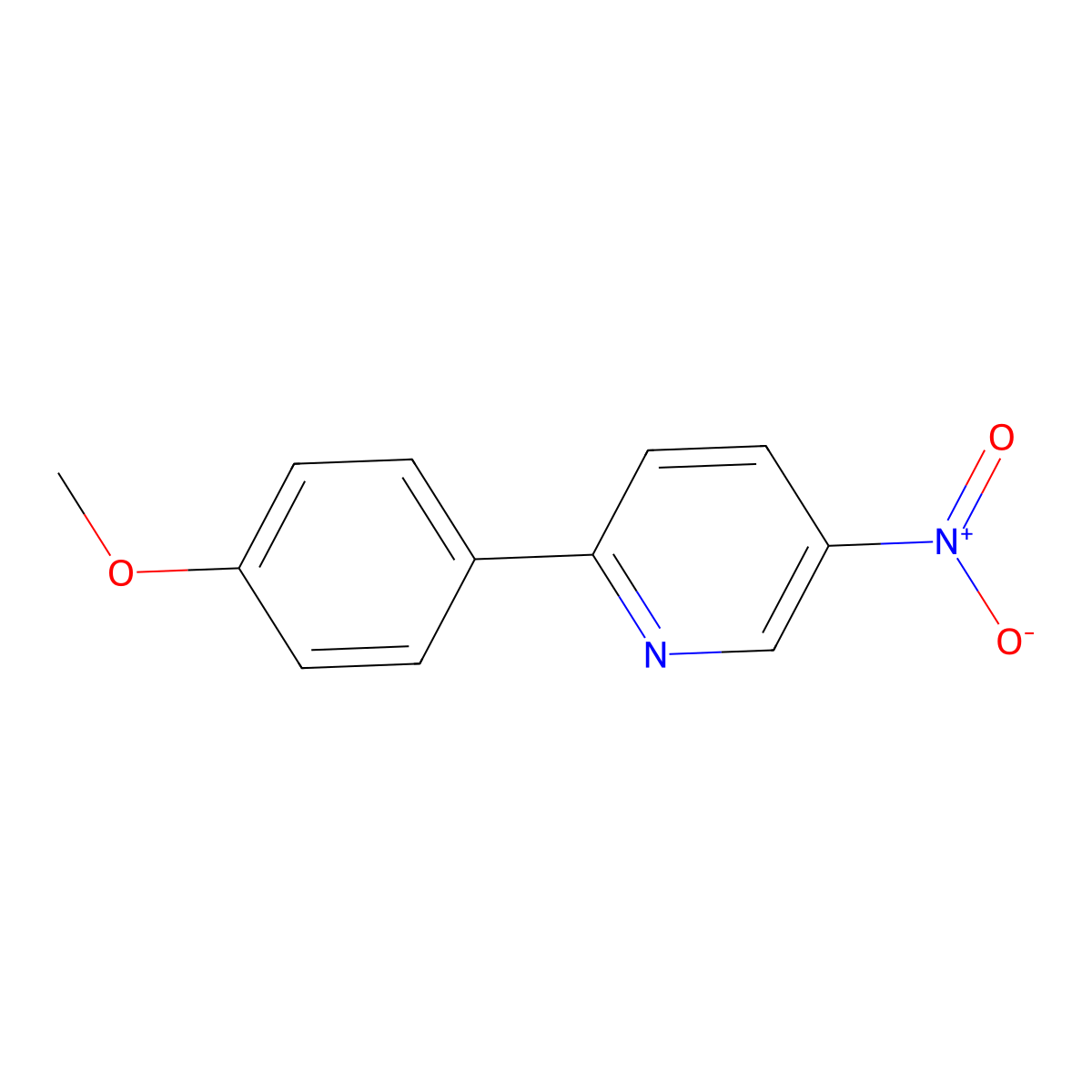2-(4-Methoxyphenyl)-5-nitropyridine molecular structure, CAS 131941-25-8