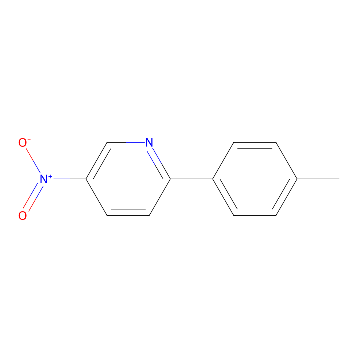 5-Nitro-2-p-tolylpyridine molecular structure, CAS 131941-26-9