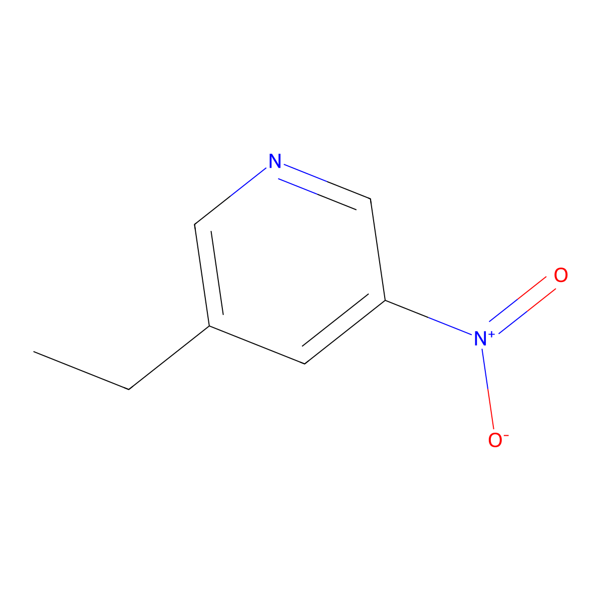 3-Ethyl-5-nitropyridine molecular structure, CAS 131941-32-7