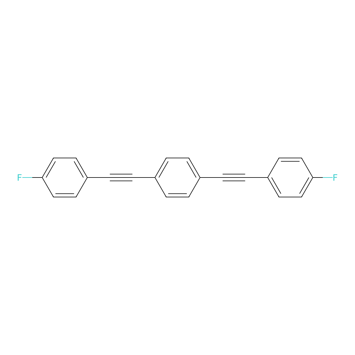 1,4-Bis((4-fluorophenyl)ethynyl)benzene molecular structure, CAS 131941-37-2