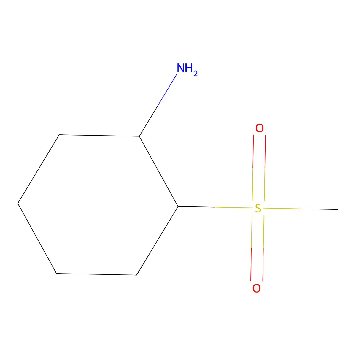 (1R,2R)-2-Methanesulfonylcyclohexan-1-amine molecular structure, CAS 131946-92-4
