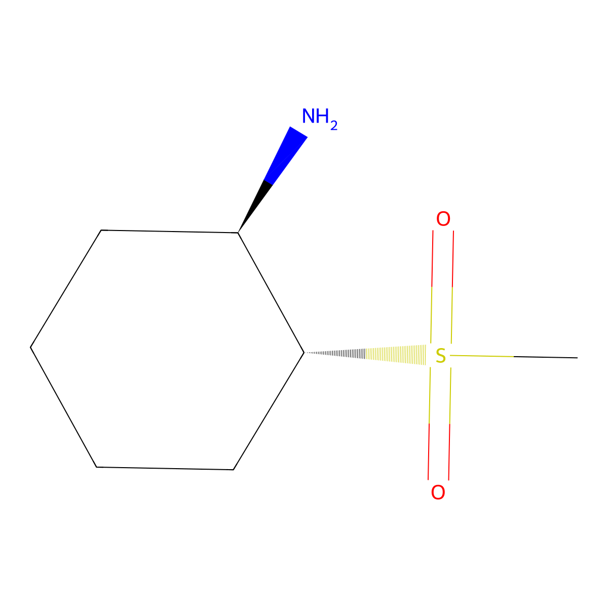(1R,2R)-2-Methanesulfonylcyclohexan-1-amine molecular structure, CAS 131946-92-4