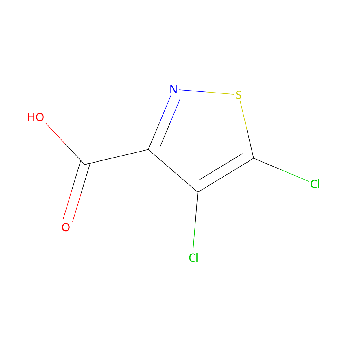 4,5-Dichloroisothiazole-3-carboxylic acid molecular structure, CAS 131947-13-2