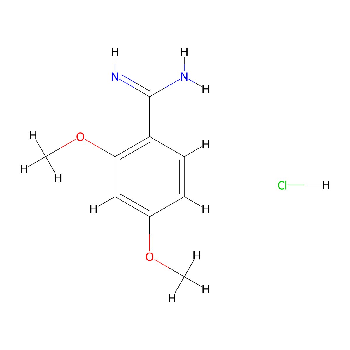 2,4-Dimethoxy-benzamidine hydrochloride molecular structure, CAS 131947-81-4