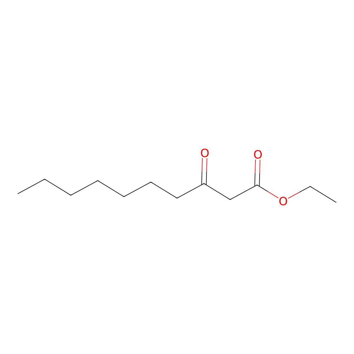 Decanoic acid, 3-oxo-, ethyl ester molecular structure, CAS 13195-66-9