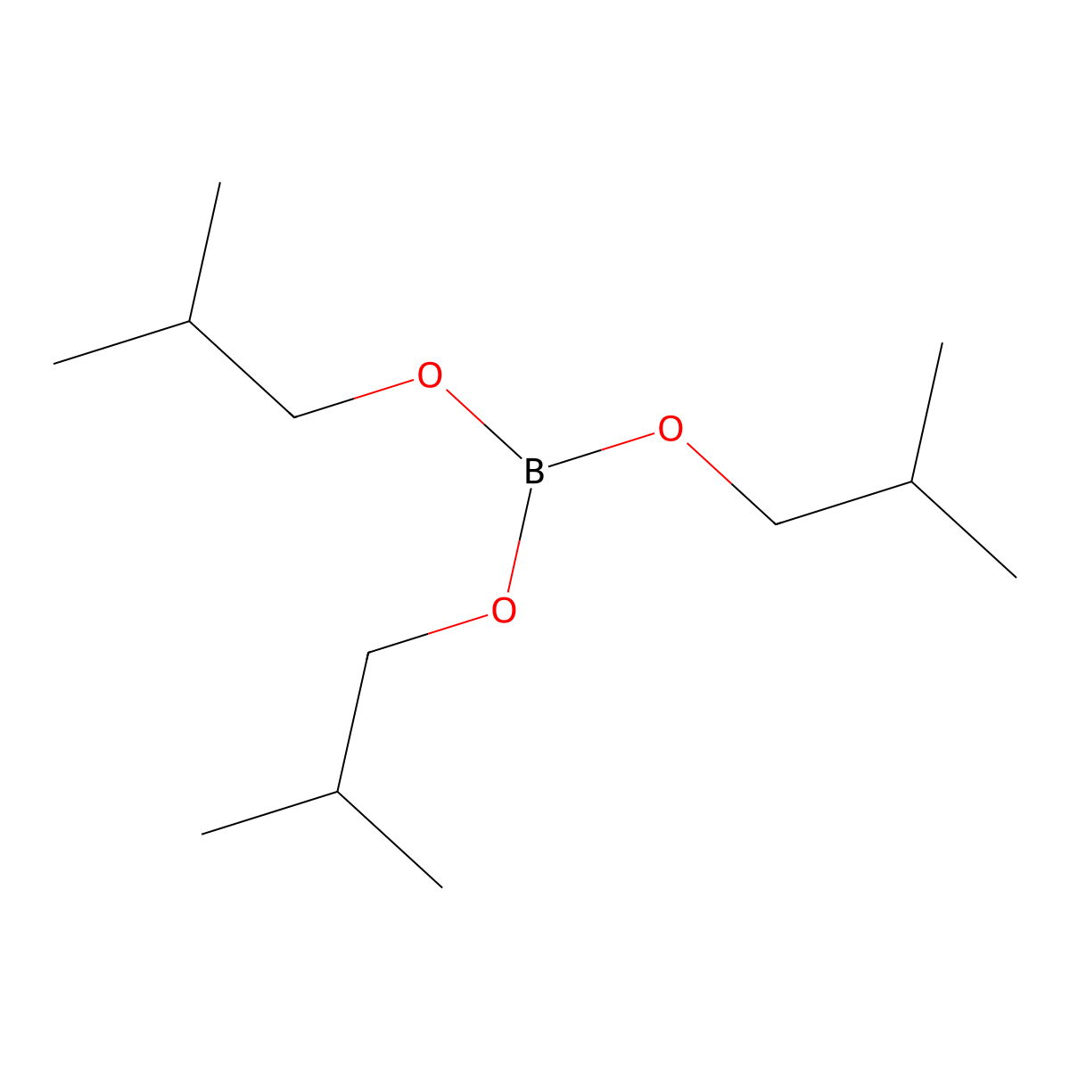 Triisobutyl borate molecular structure, CAS 13195-76-1