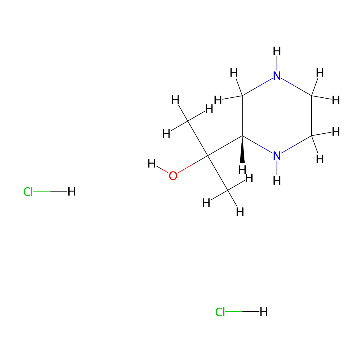 (S)-2-(piperazin-2-yl)propan-2-ol dihydrochloride molecular structure, CAS 1319591-13-3