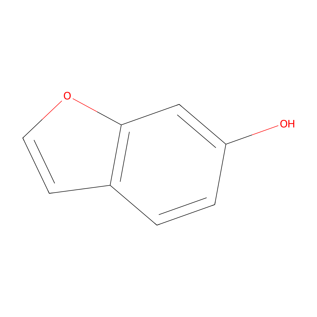 6-Hydroxybenzofuran molecular structure, CAS 13196-11-7