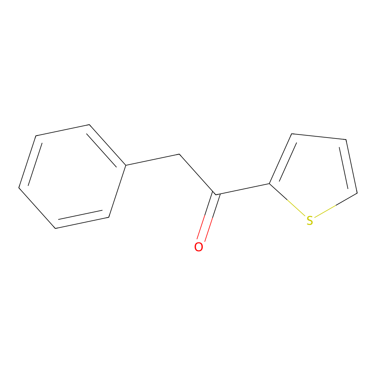 2-Phenyl-1-(2-thienyl)ethanone molecular structure, CAS 13196-28-6
