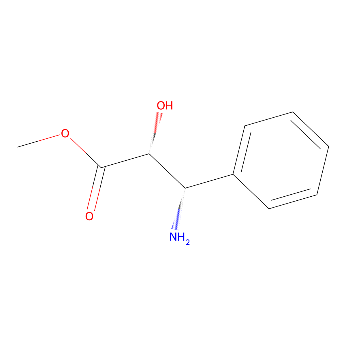 (2R,3S)-3-Phenylisoserine methyl ester molecular structure, CAS 131968-74-6