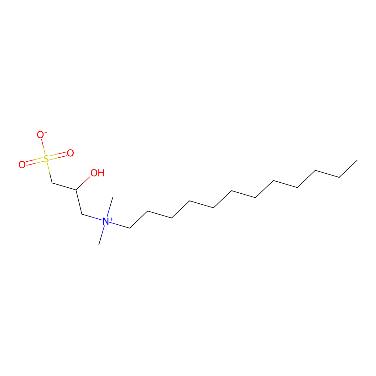 Lauryl Hydroxysultaine molecular structure, CAS 13197-76-7