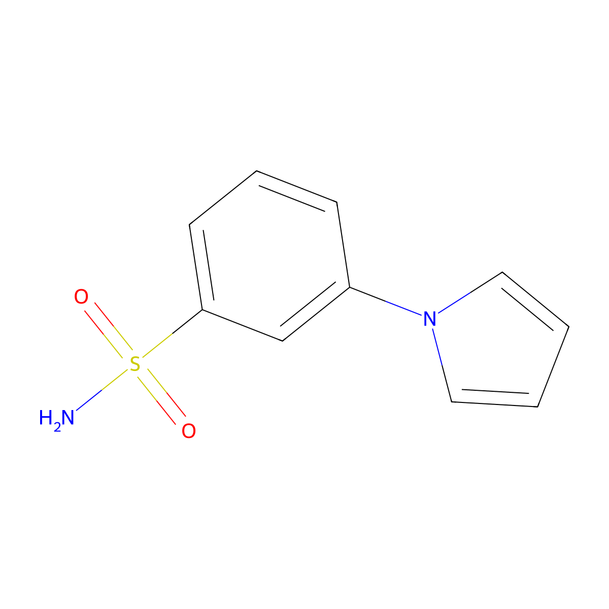 3-(1H-Pyrrol-1-yl)benzenesulfonamide molecular structure, CAS 131970-00-8