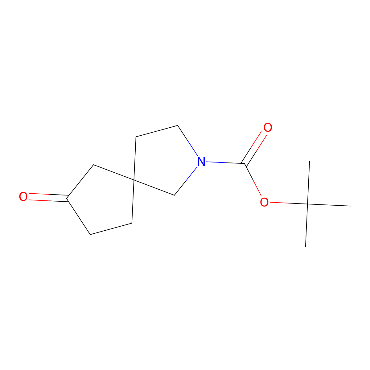 Tert-butyl 7-oxo-2-azaspiro(4.4)nonane-2-carboxylate molecular structure, CAS 1319716-42-1