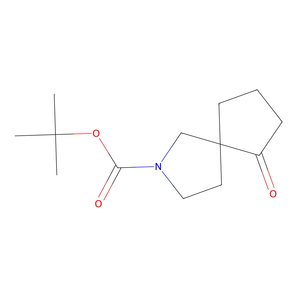 Tert-butyl 6-oxo-2-azaspiro[4.4]nonane-2-carboxylate molecular structure, CAS 1319716-43-2