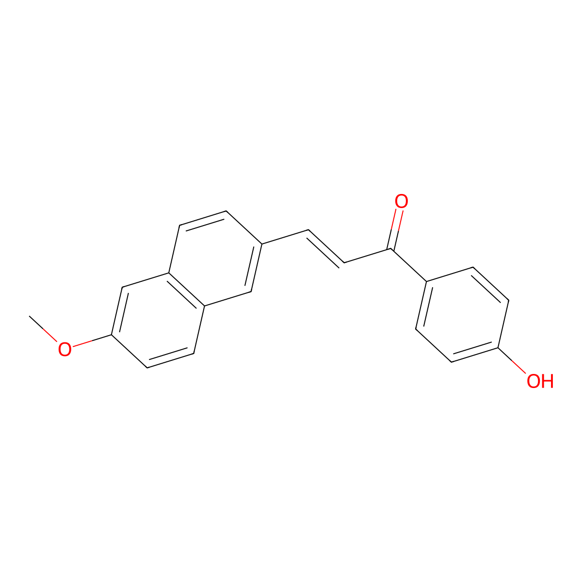 1-(4-Hydroxyphenyl)-3-(6-methoxy-2-naphthyl)-2-propen-1-one molecular structure, CAS 1319718-63-2