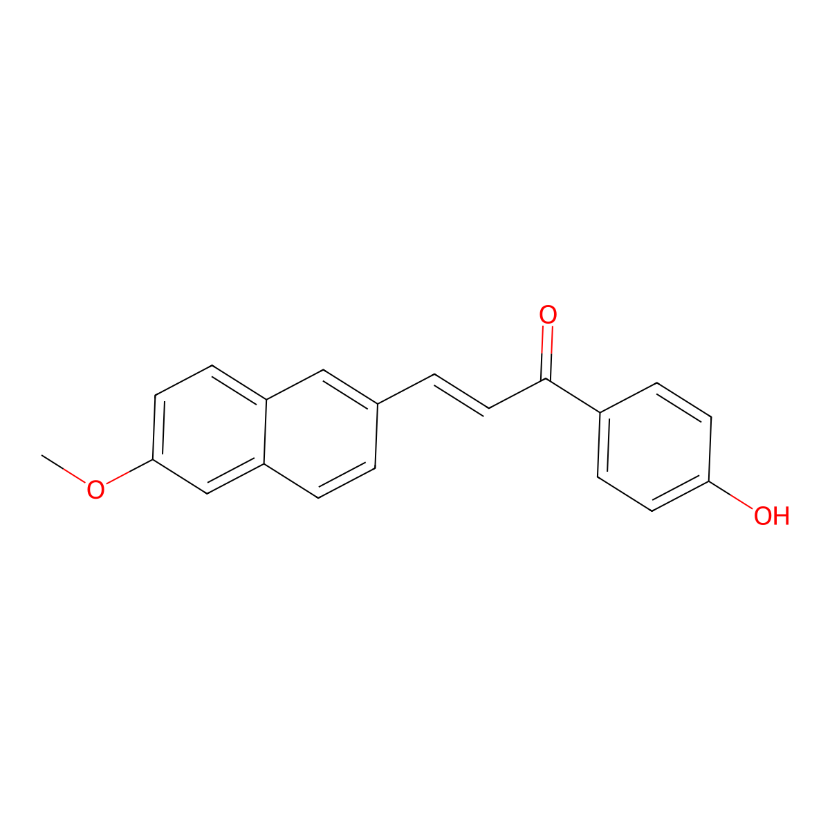 1-(4-Hydroxyphenyl)-3-(6-methoxy-2-naphthyl)-2-propen-1-one molecular structure, CAS 1319718-63-2
