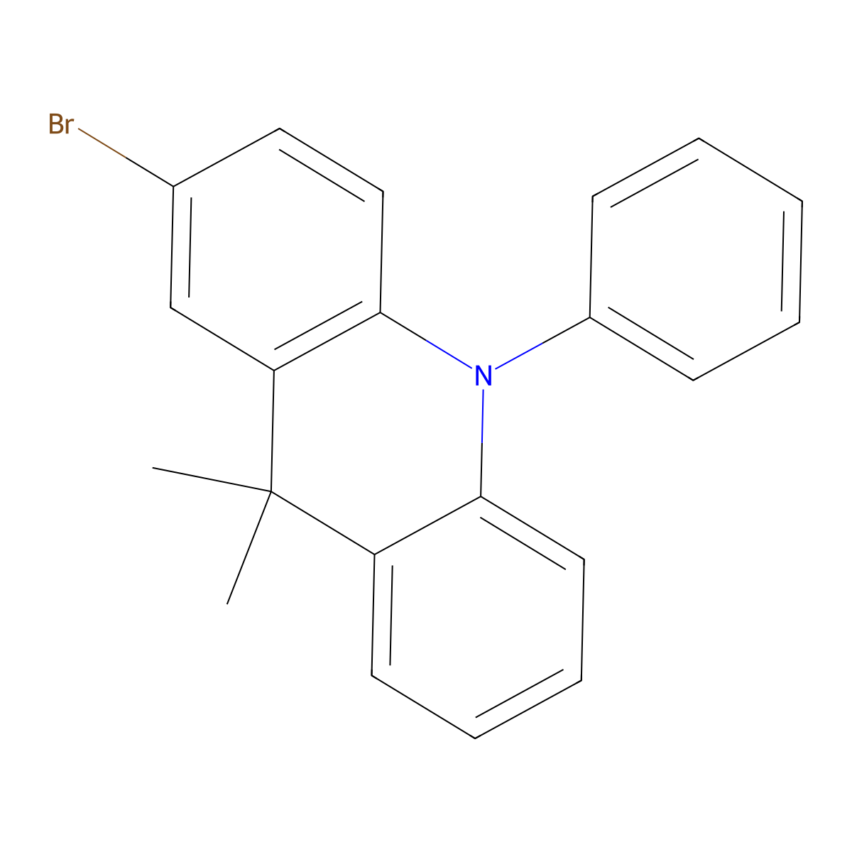 2-Bromo-9,9-dimethyl-10-phenyl-9,10-dihydroacridine molecular structure, CAS 1319720-64-3