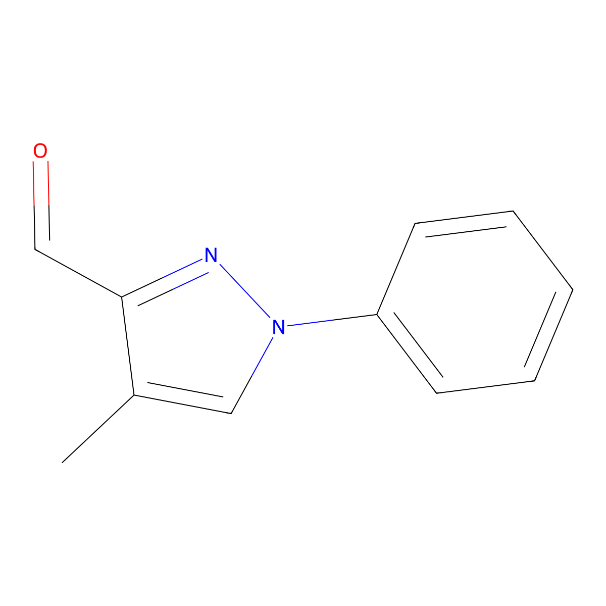4-methyl-1-phenyl-1H-pyrazole-3-carbaldehyde molecular structure, CAS 1319729-89-9