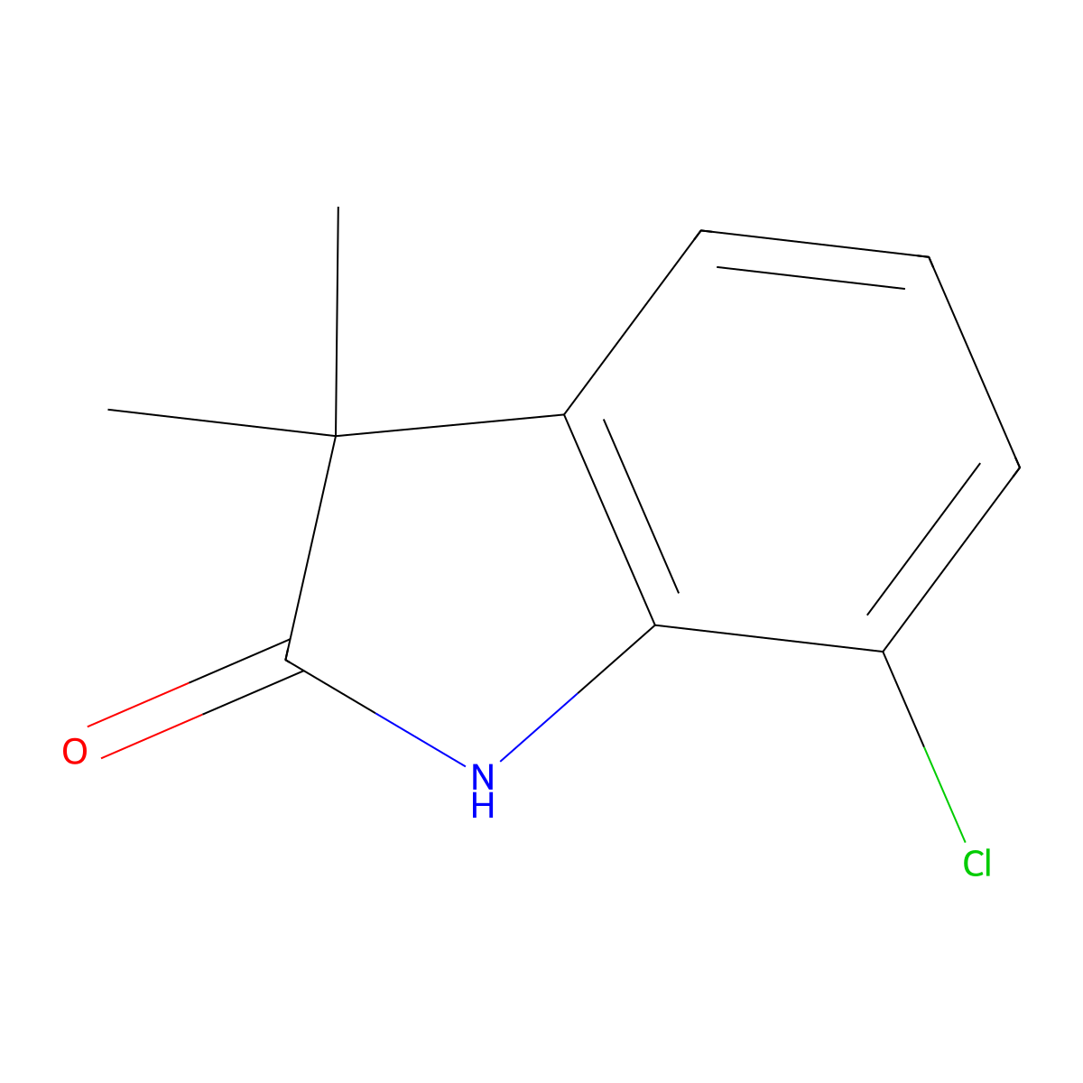 7-Chloro-3,3-dimethylindolin-2-one molecular structure, CAS 1319743-63-9