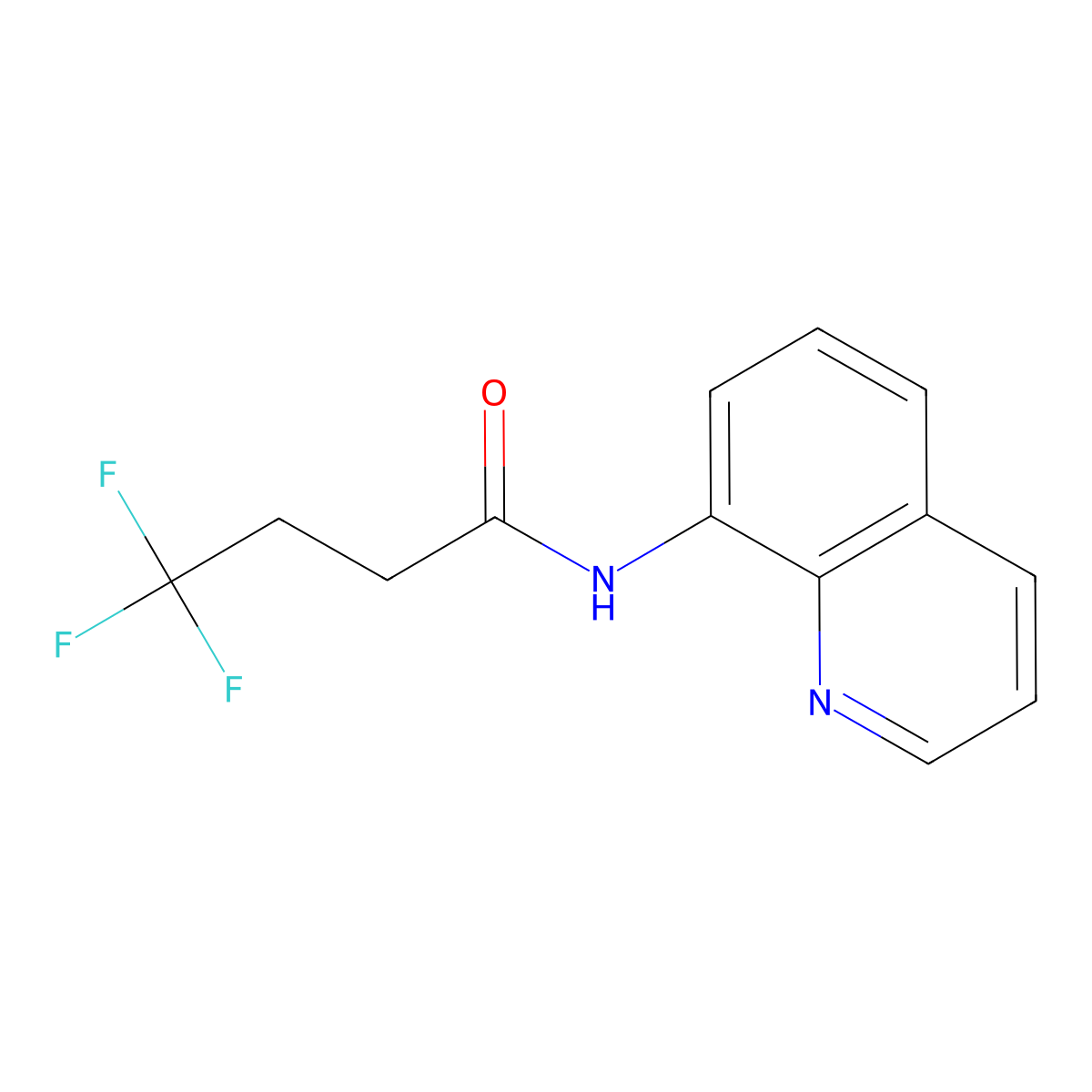 4,4,4-trifluoro-N-(quinolin-8-yl)butanamide molecular structure, CAS 1319744-29-0