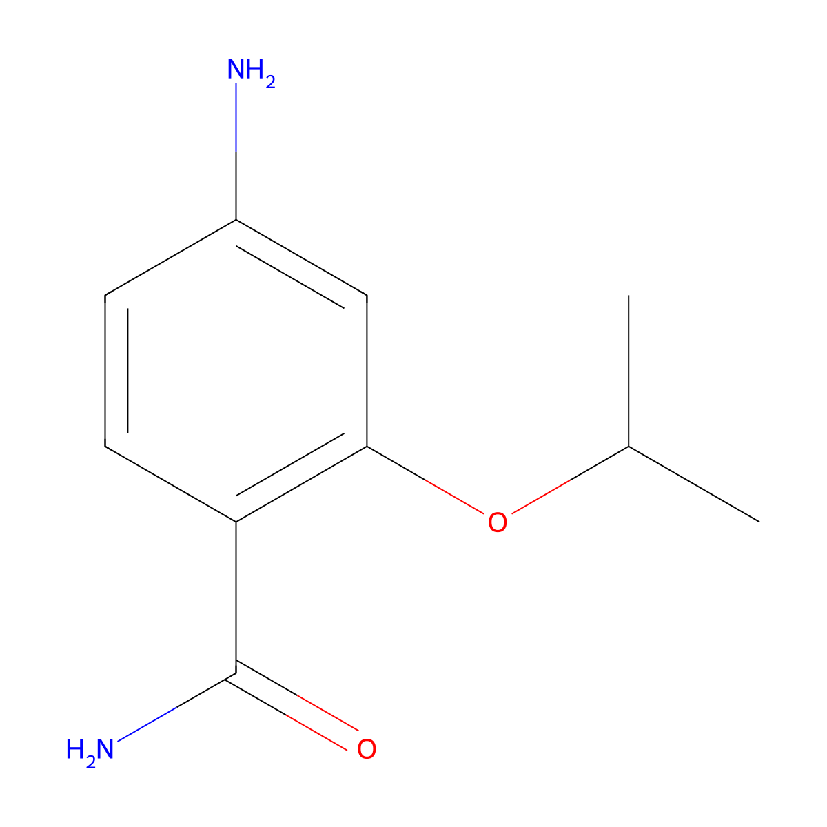 4-Amino-2-(propan-2-yloxy)benzamide molecular structure, CAS 1319746-16-1