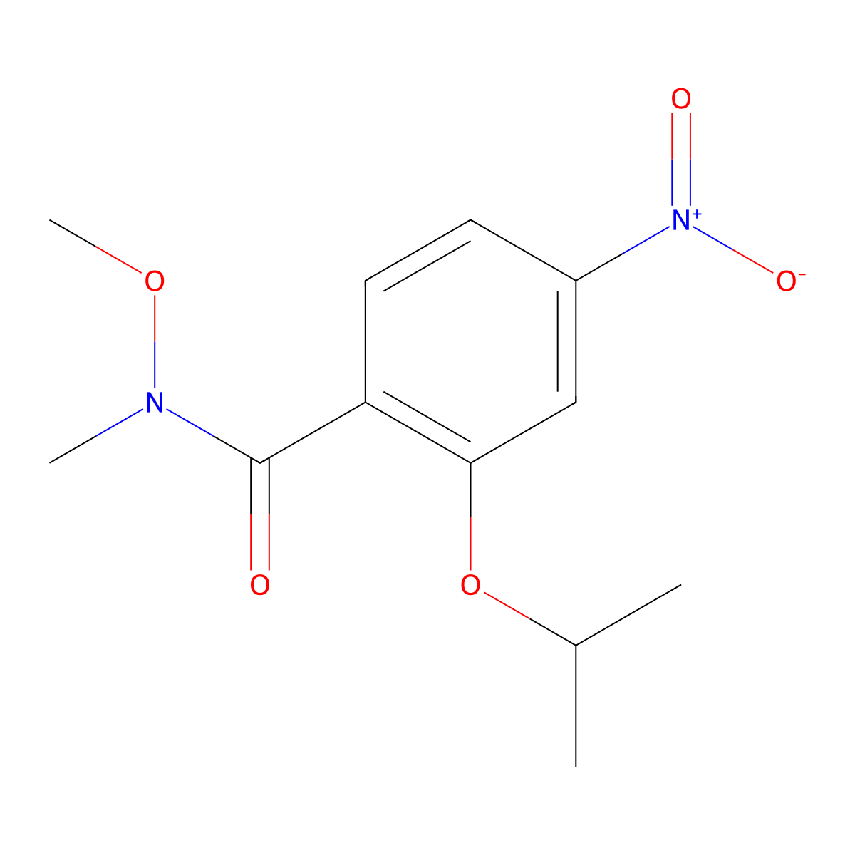 N-Methoxy-N-methyl-2-(1-methylethoxy)-4-nitrobenzamide molecular structure, CAS 1319746-17-2