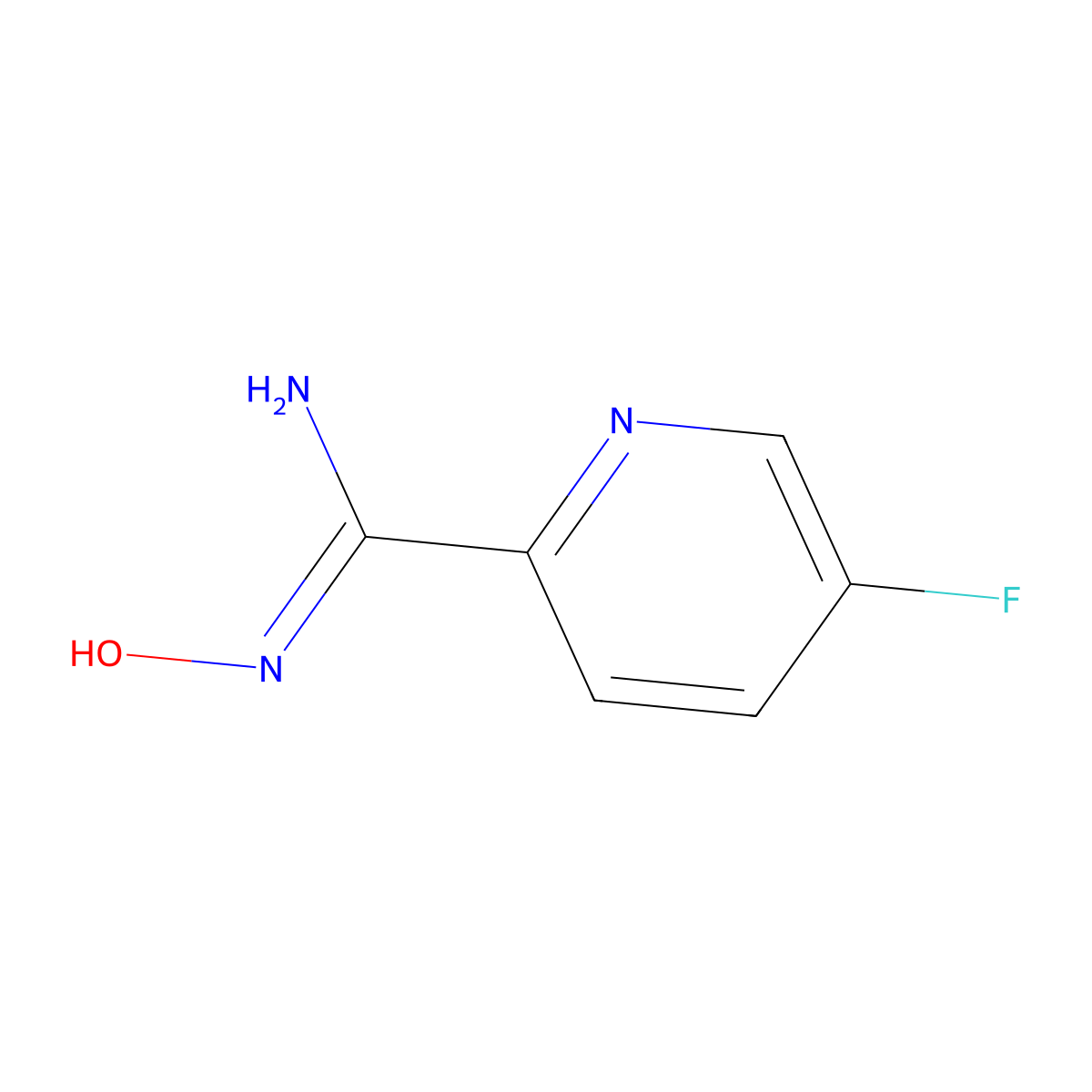 5-fluoro-N'-hydroxypyridine-2-carboximidamide molecular structure, CAS 1319747-16-4
