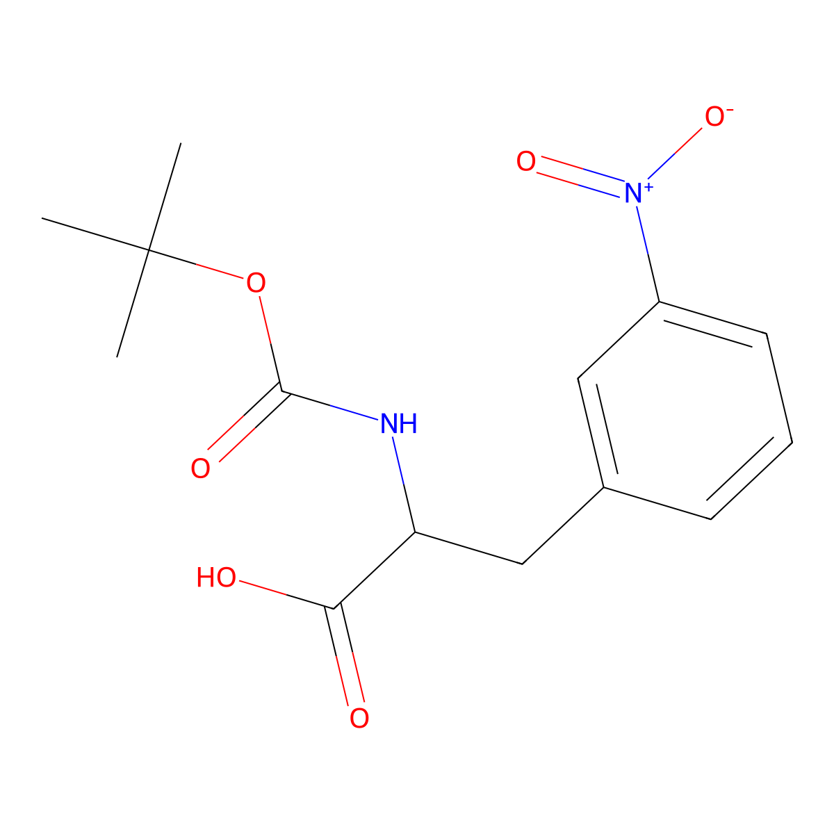 Boc-3-Nitro-L-Phenylalanine molecular structure, CAS 131980-29-5