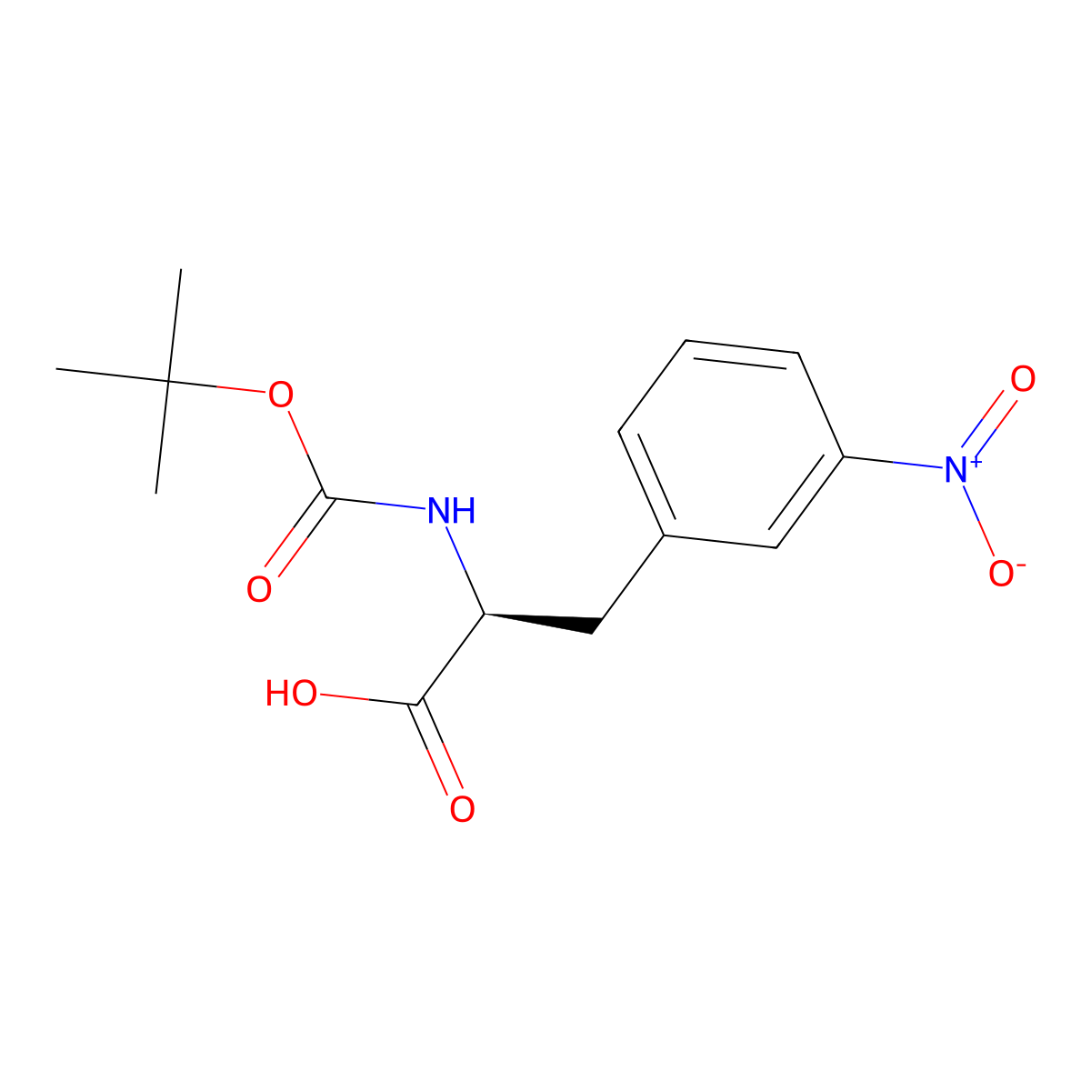 Boc-3-Nitro-L-Phenylalanine molecular structure, CAS 131980-29-5