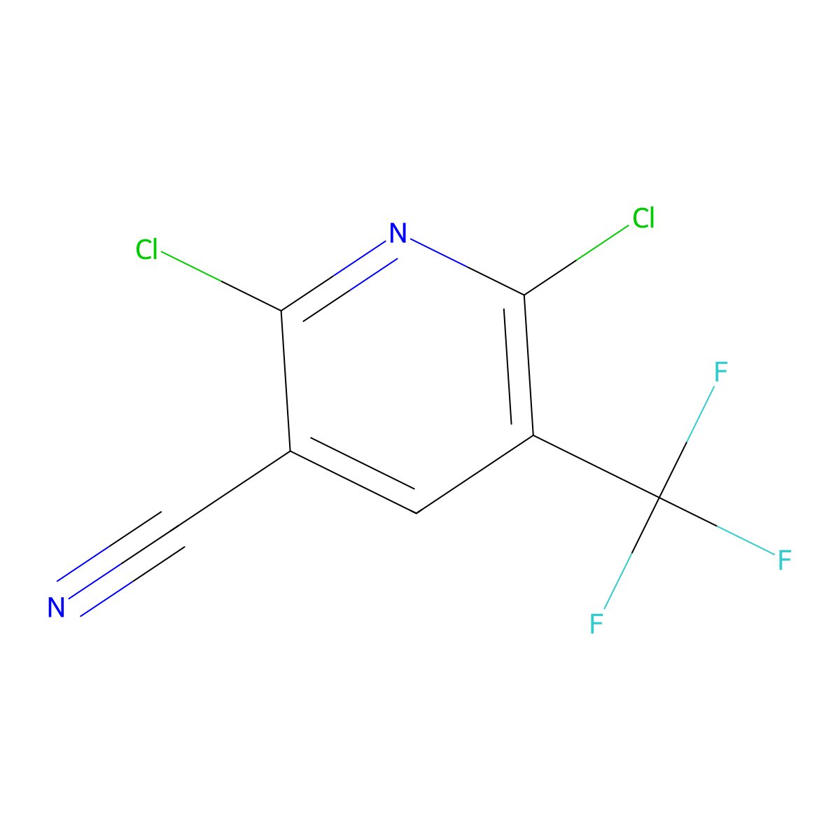 2,6-Dichloro-5-(trifluoromethyl)nicotinonitrile molecular structure, CAS 1319804-30-2