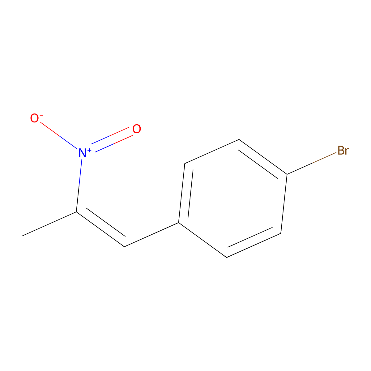 (E)-1-Bromo-4-(2-nitroprop-1-en-1-yl)benzene molecular structure, CAS 131981-75-4