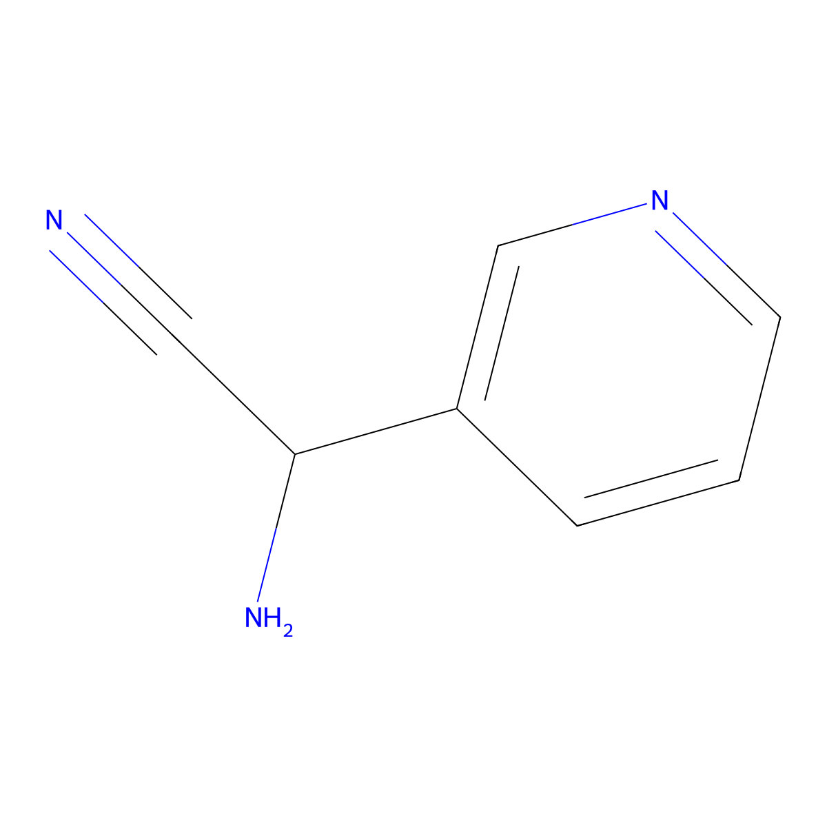 2-Amino-2-(pyridin-3-yl)acetonitrile molecular structure, CAS 131988-63-1