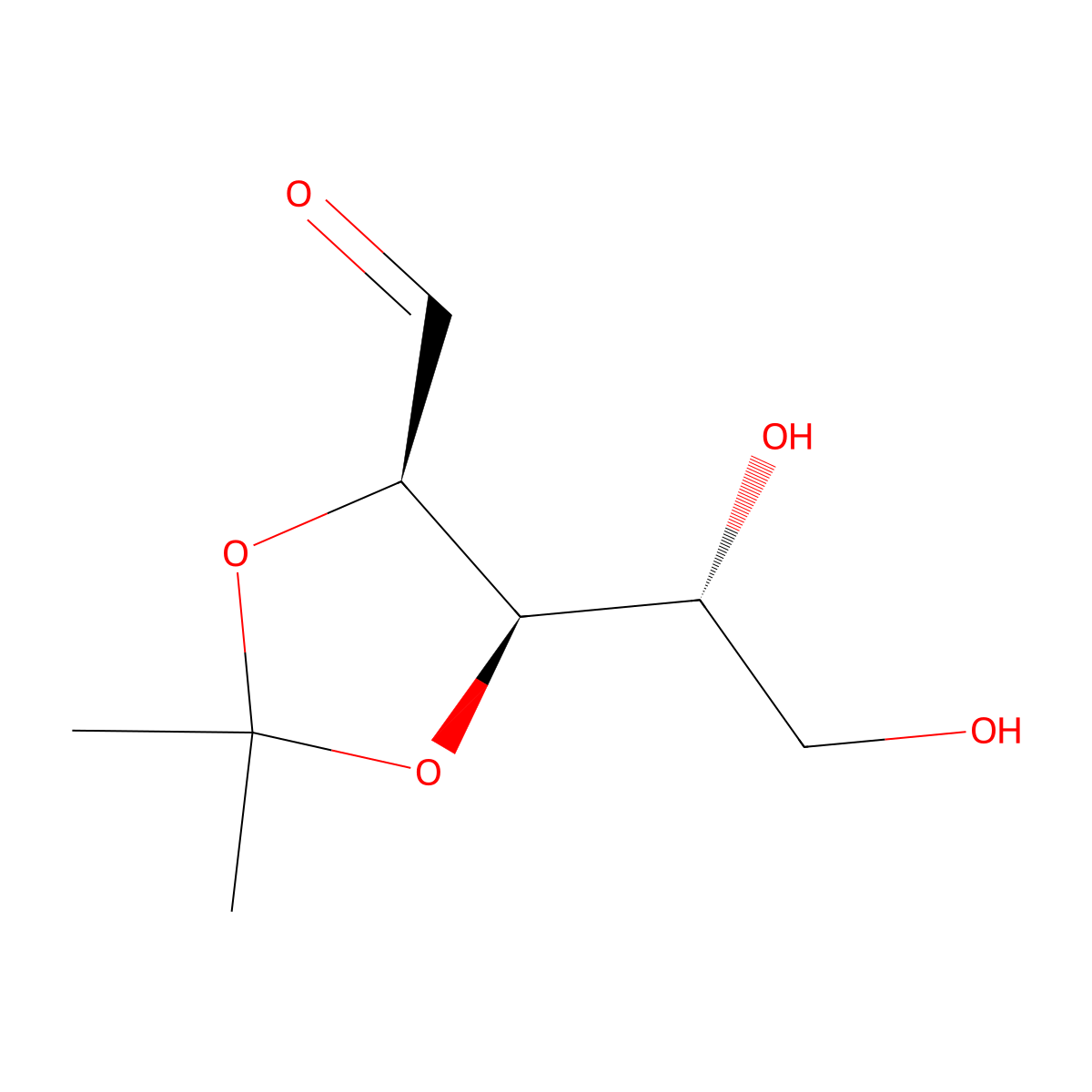 (4R,5R)-5-((R)-1,2-Dihydroxyethyl)-2,2-dimethyl-1,3-dioxolane-4-carbaldehyde molecular structure, CAS 13199-25-2