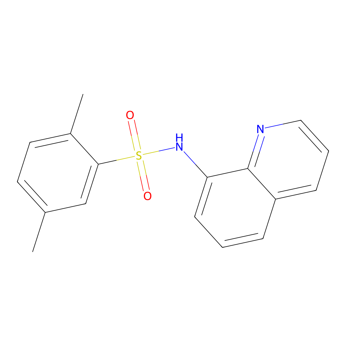 2,5-dimethyl-N-(8-quinolinyl)benzenesulfonamide molecular structure, CAS 13199-36-5